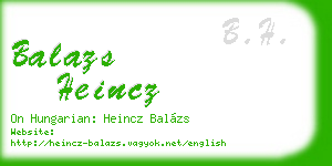 balazs heincz business card